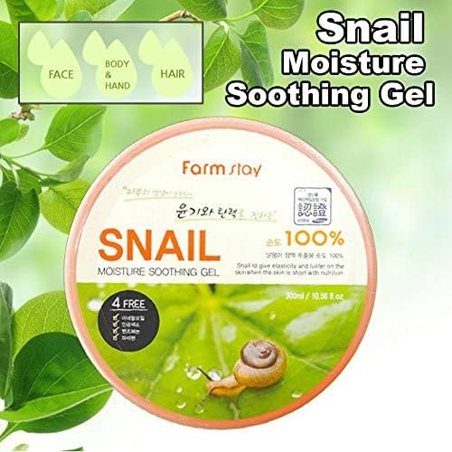 FARMSTAY Moisture Soothing Gel Snail 300ml – Hydrates & Soothes Skin