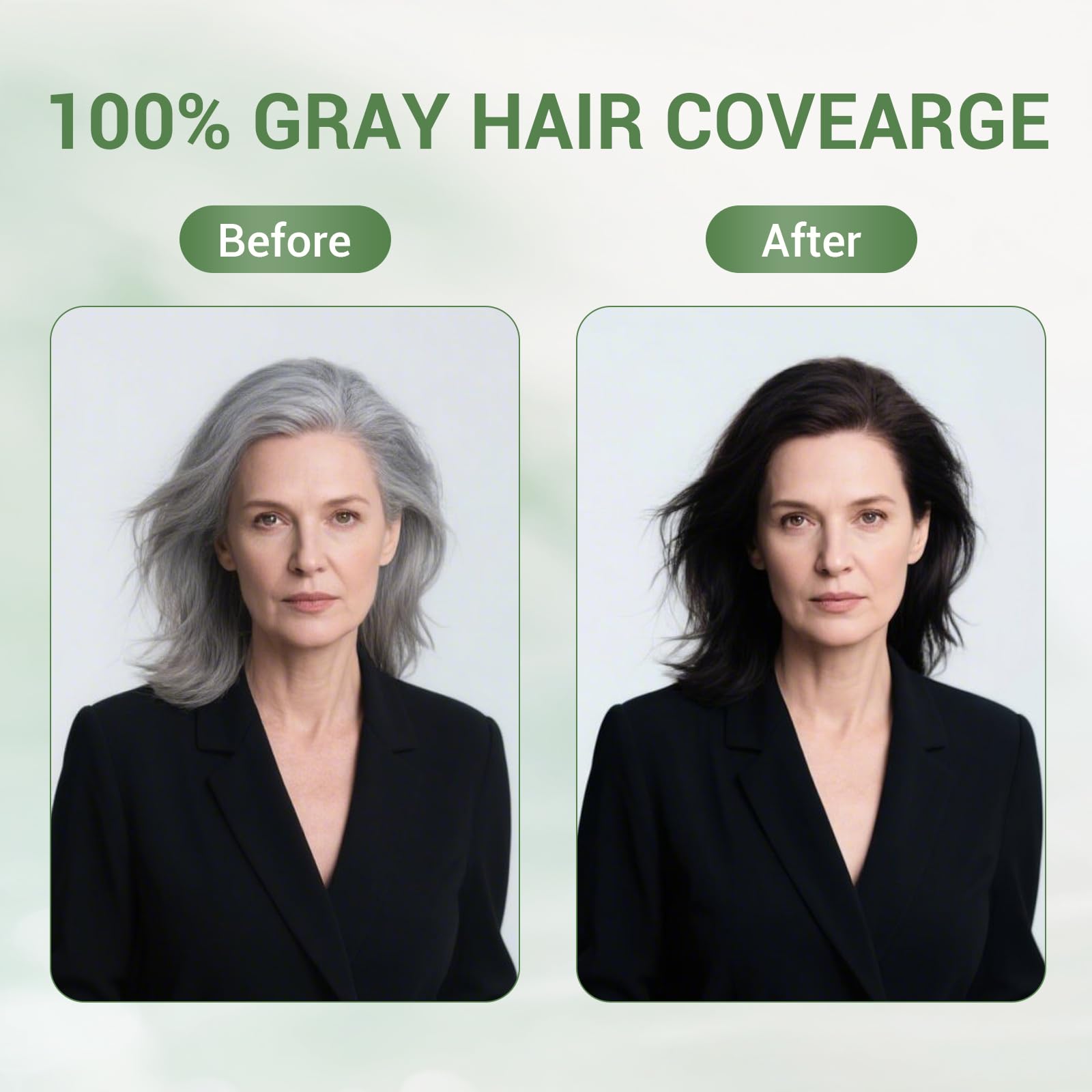 Farndu Black Hair Dye Shampoo - 3-in-1 Color, Cleanse & Condition for Gray Hair