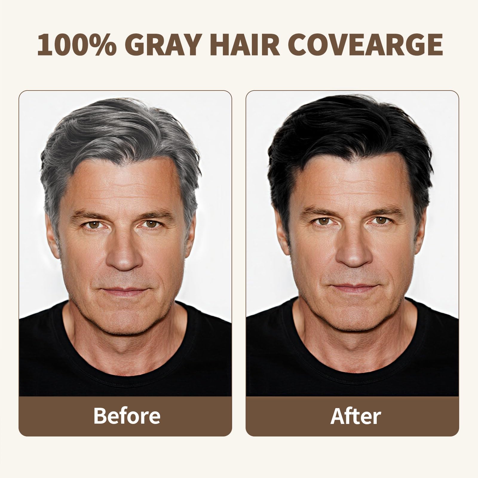 Farndu Jet Black Hair Dye Shampoo – Ammonia-free, PPD-free, 100% Gray Coverage