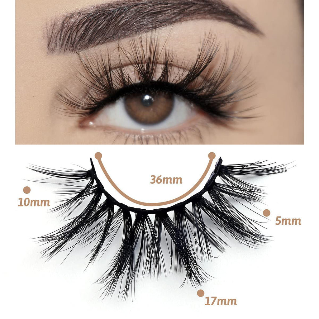 FARRED 3D A02 Faux Mink Lashes – 30 Pairs, Medium Length, Fluffy Volume, Vegan Bulk Lashes