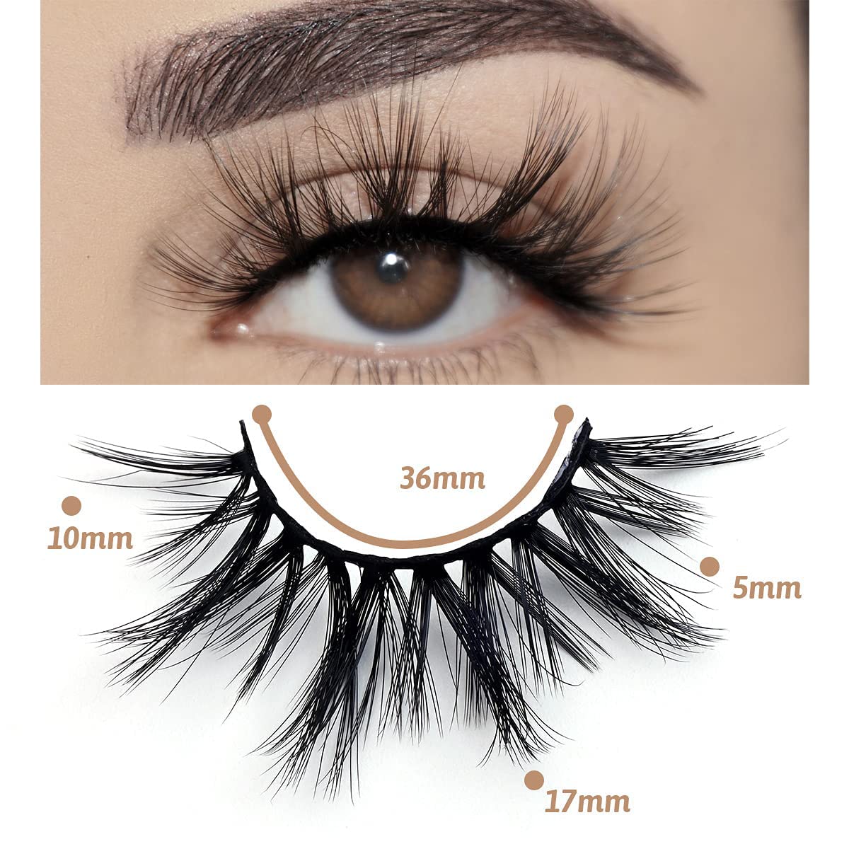 FARRED 3D A02 Faux Mink Lashes – 30 Pairs, Medium Length, Fluffy Volume, Vegan Bulk Lashes