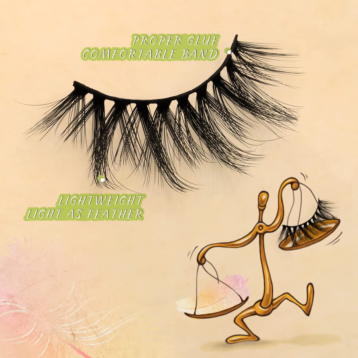 FARRED 3D A02 Faux Mink Lashes – 30 Pairs, Medium Length, Fluffy Volume, Vegan Bulk Lashes