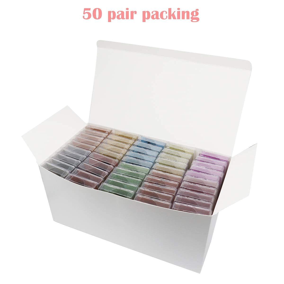 FARRED Wholesale Faux Mink Lashes – 50 Pairs, 10 Styles, Portable Boxes, 10–20mm