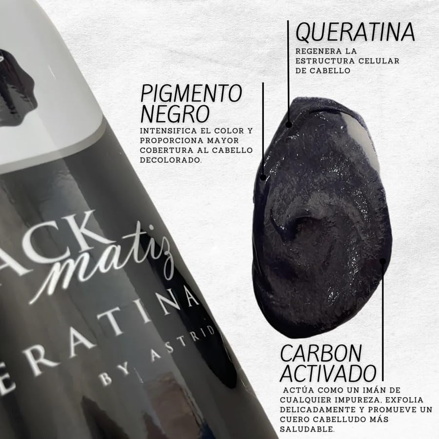 FASHIONCOTTONLLC Black Keratina Matiz Hair Treatment by Jehesmipa | Smooth, Frizz-Reducing Keratin for Color-Treated Hair