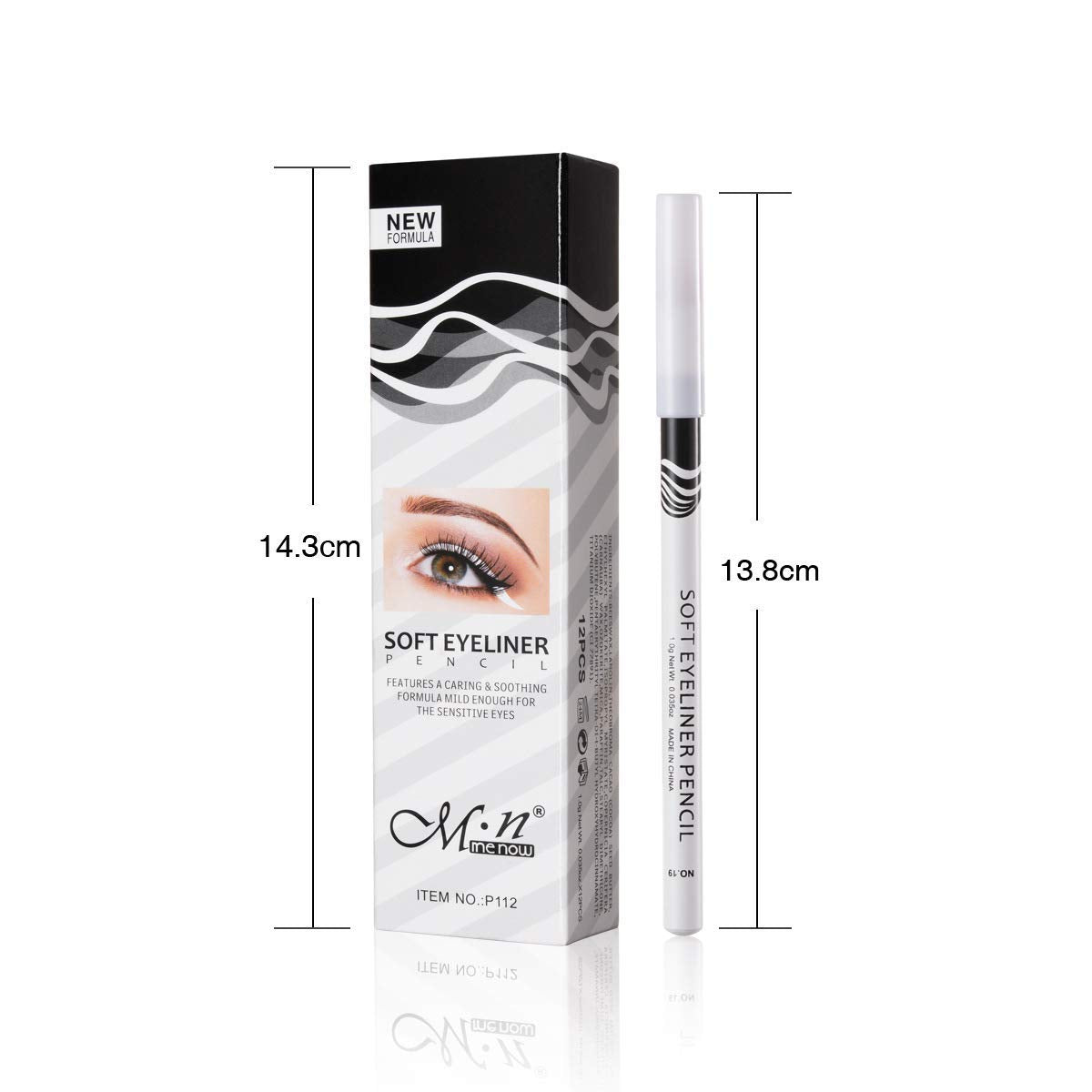 Fashionwu White Eyeliner Pencil – Waterproof, Long-Lasting, Multi-Purpose Eye Makeup Tool (48pcs)