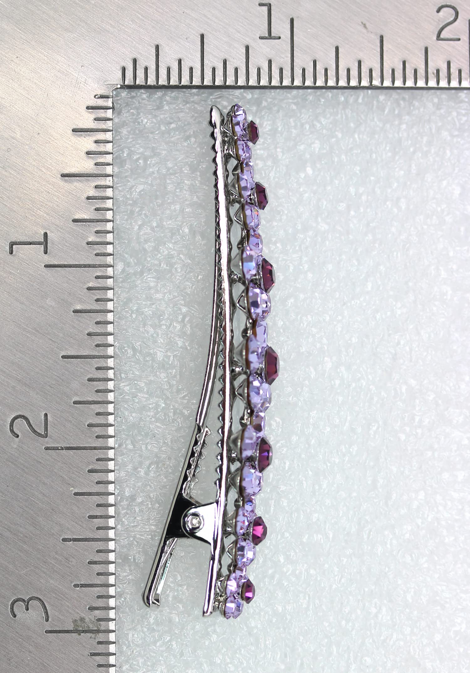 Faship Gorgeous Black Crystal Floral Small Alligator Hair Clip – Bridal Hair Jewelry