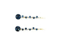 Faship Navy Blue Rhinestone Crystal Floral Hair Clips – Premium 2-Pack