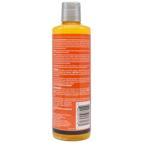 Fast Orange Grease X Body Wash – Heavy-Duty Exfoliating Shower Gel, 16 oz