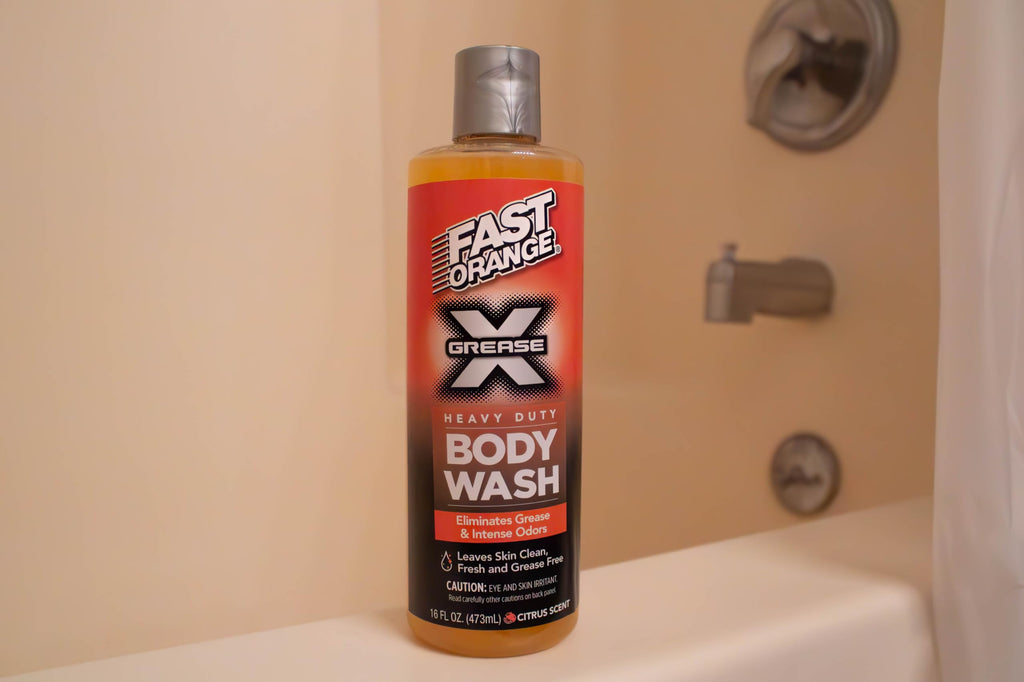 Fast Orange Grease X Body Wash – Heavy-Duty Exfoliating Shower Gel, 16 oz