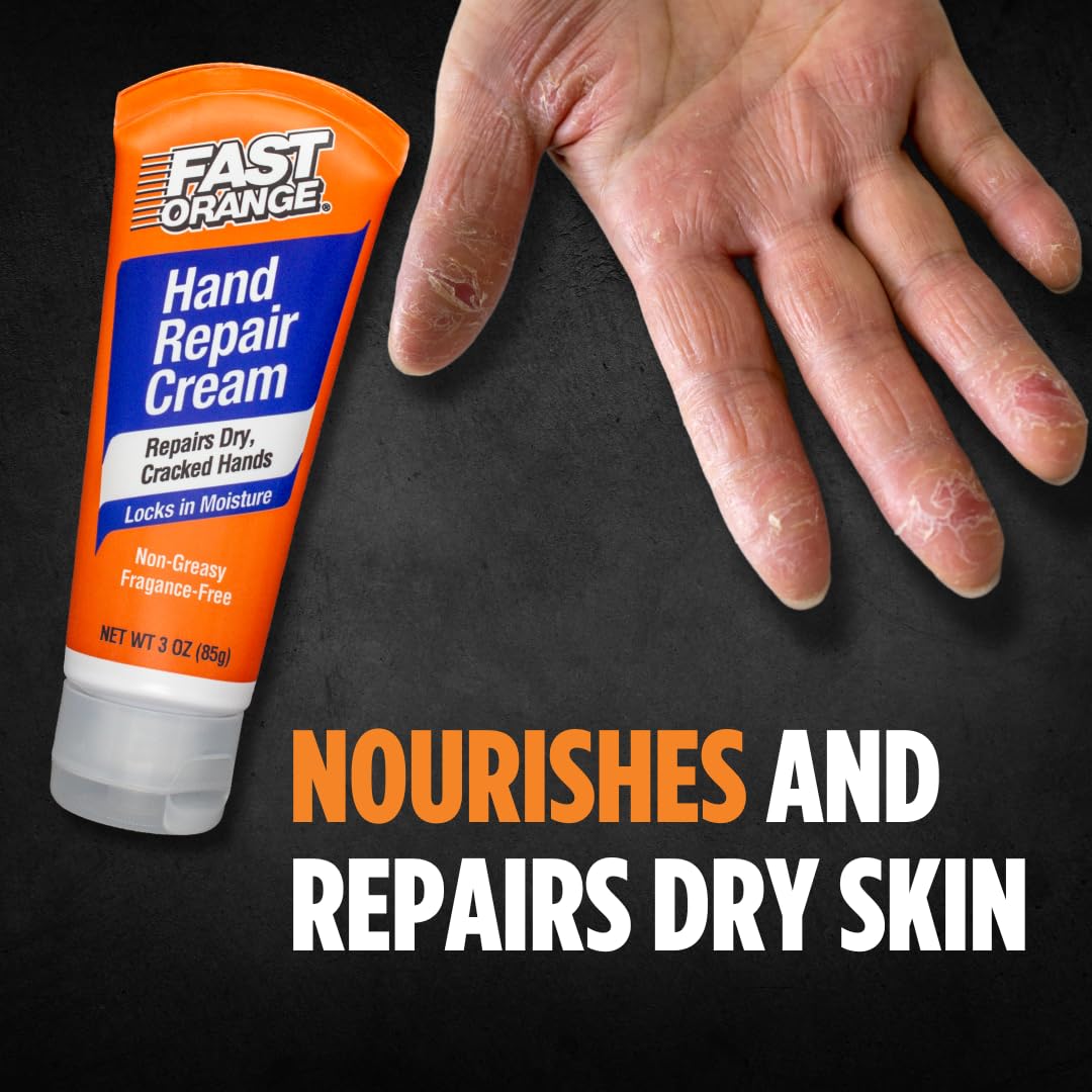 Fast Orange Hand Repair Cream — Non-Greasy, 3oz for Heavy-Duty Hands