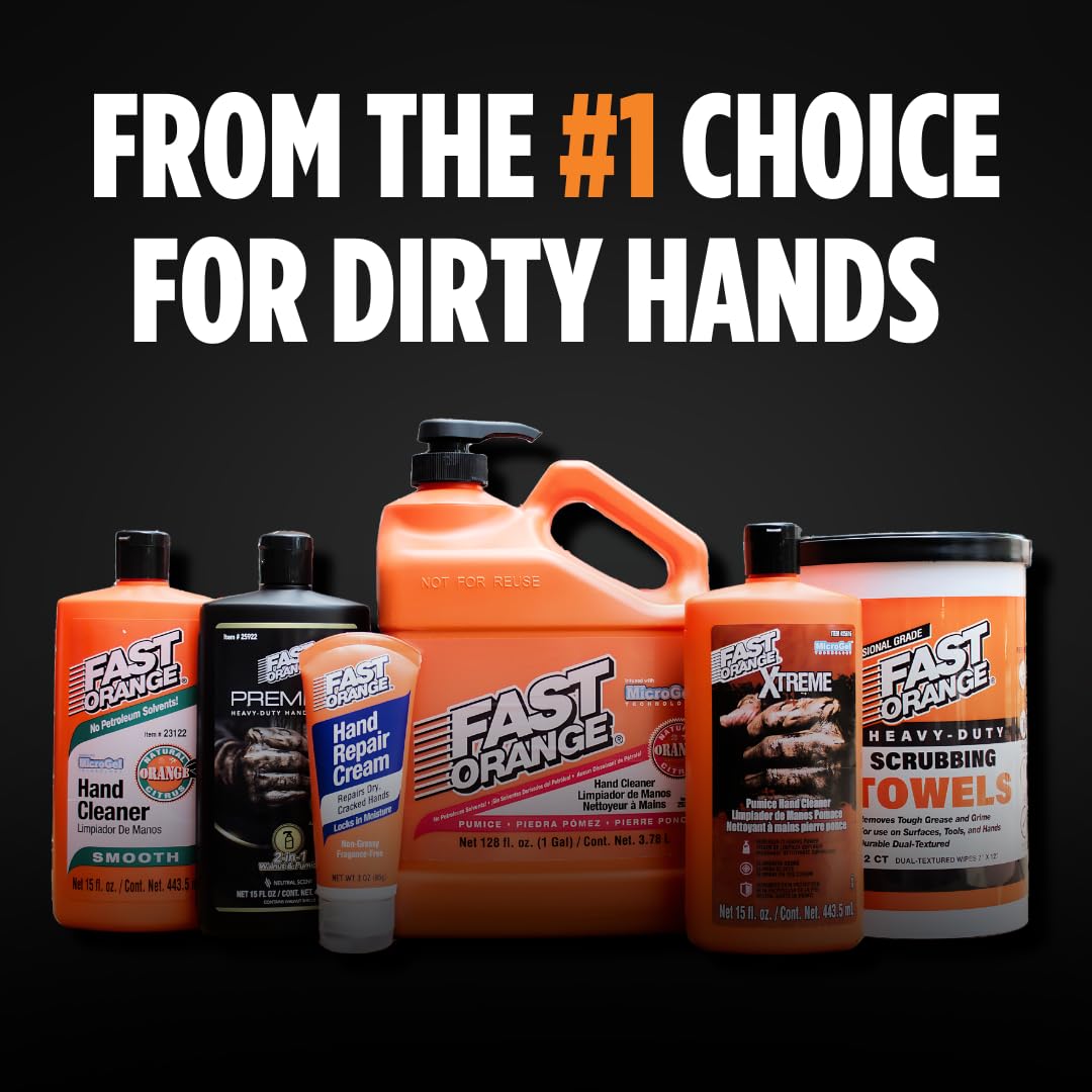 Fast Orange Hand Repair Cream — Non-Greasy, 3oz for Heavy-Duty Hands