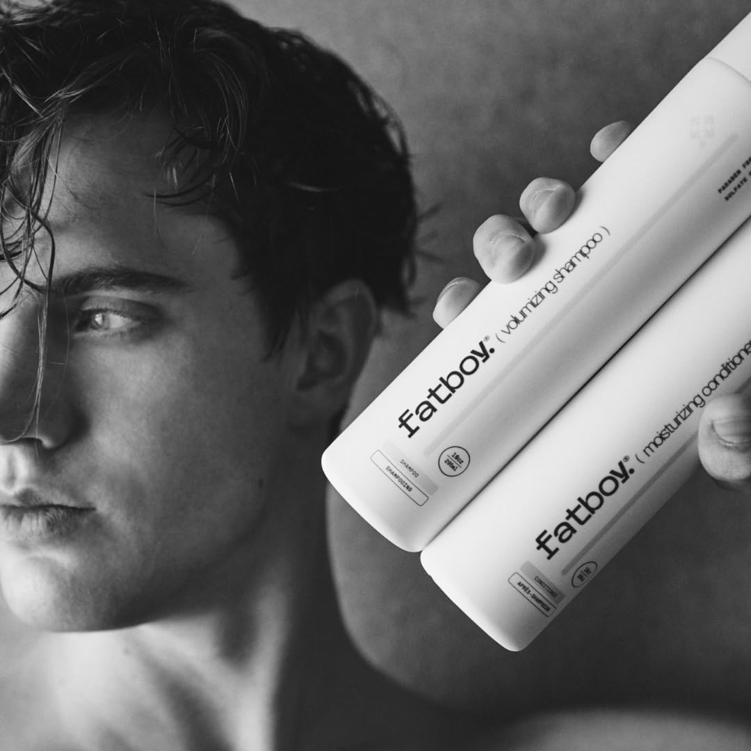 Fatboy Hair Volumizing Shampoo for Thickening - Paraben Free, Color Safe, Wheat Protein & Sweet Almond Oil | 10 oz
