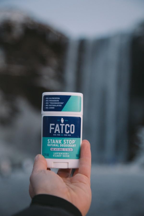 FATCO Stank Stop All Natural Deodorant with Tallow & Coconut Oil – Lavender + Sage (1.7 oz)