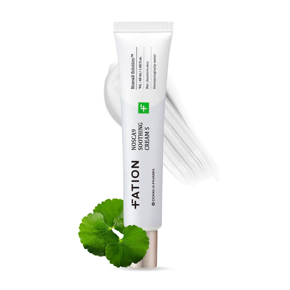 Fation NOSCA9 Soothing Cream S – 5-Layer Ceramide Barrier Cream with Live Fresh Cica (1.52 fl oz)