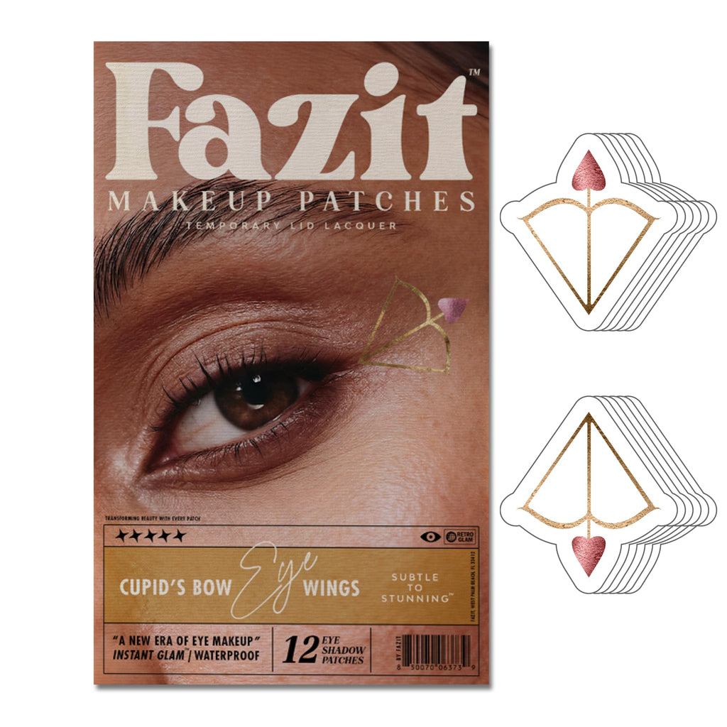Fazit Cupid's Bow Eye Wings Patches – Glitter Makeup Accessories for Face
