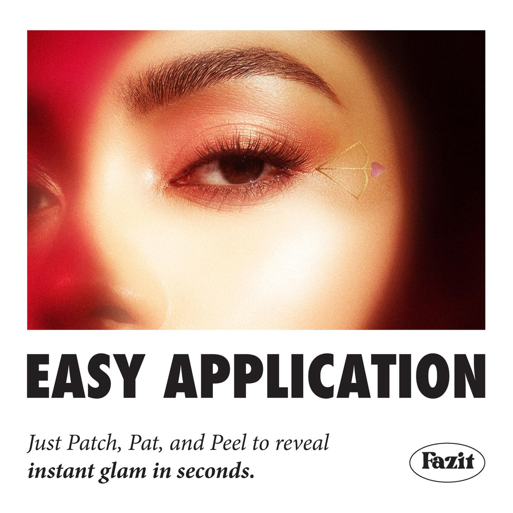 Fazit Cupid's Bow Eye Wings Patches – Glitter Makeup Accessories for Face