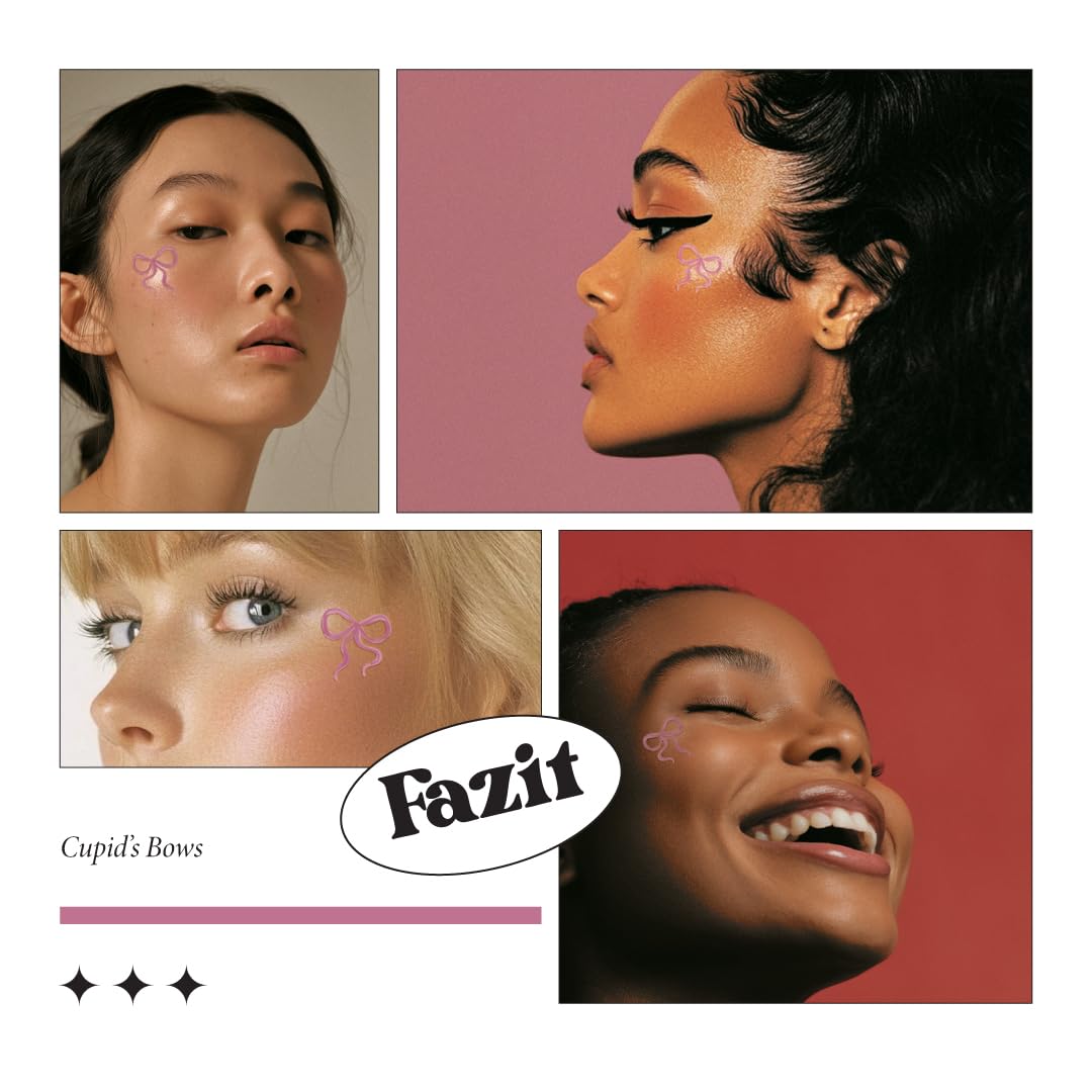 Fazit Cupid's Bow Glitter Patches – Glow-Up Makeup Patches for Face