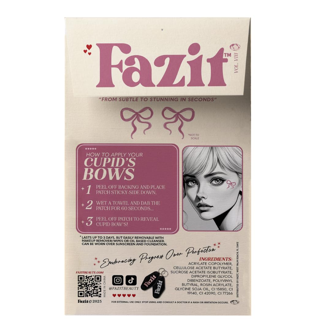 Fazit Cupid's Bow Glitter Patches – Glow-Up Makeup Patches for Face