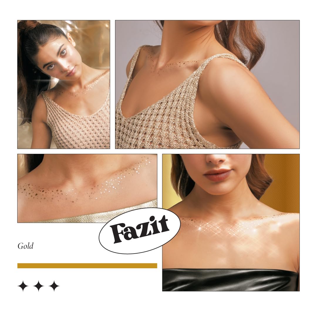 Fazit Makeup Patches: Gold Glitter Speckles for Glow-Up Looks