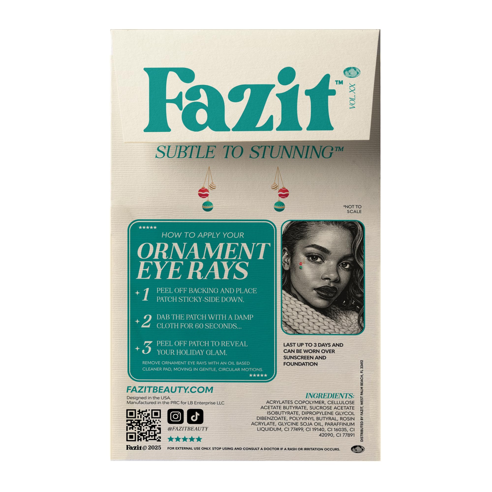 Fazit Ornament Eye Ray Patches – Glow-Up Glitter Makeup for Women