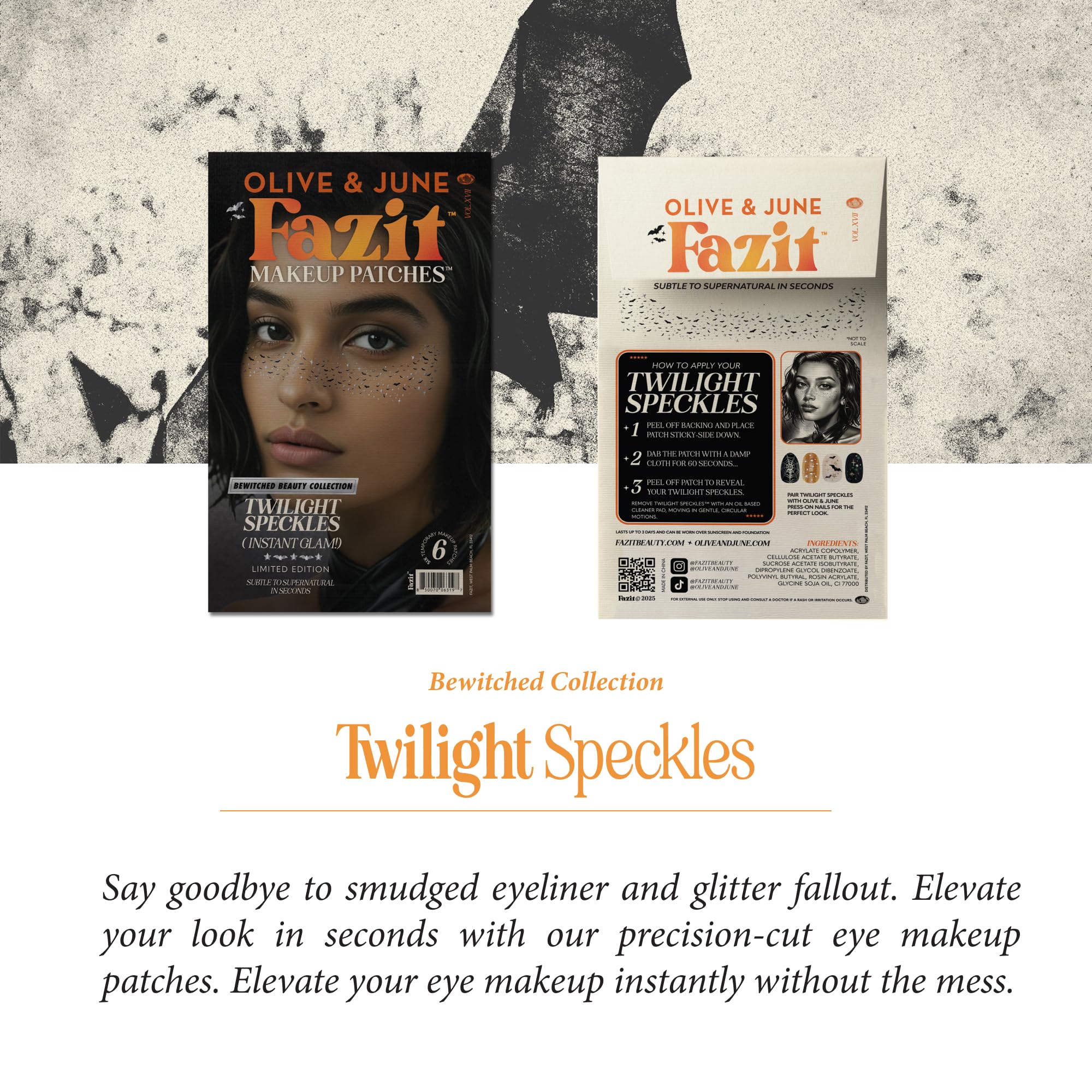 Fazit Makeup Patches – Halloween Twilight Speckles Glitter Eye Patches for Glow-Up Looks