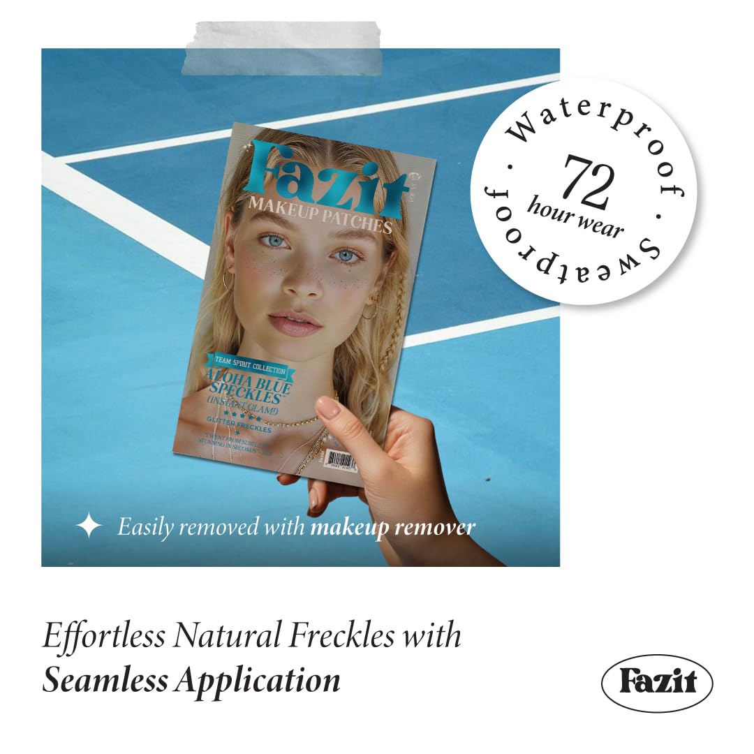 Fazit Makeup Patches: Aloha Blue Speckles – Glow Up Glitter Face Patches