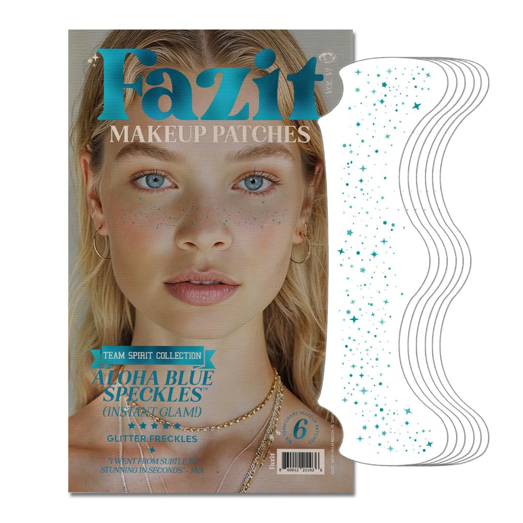 Fazit Makeup Patches: Aloha Blue Speckles – Glow Up Glitter Face Patches