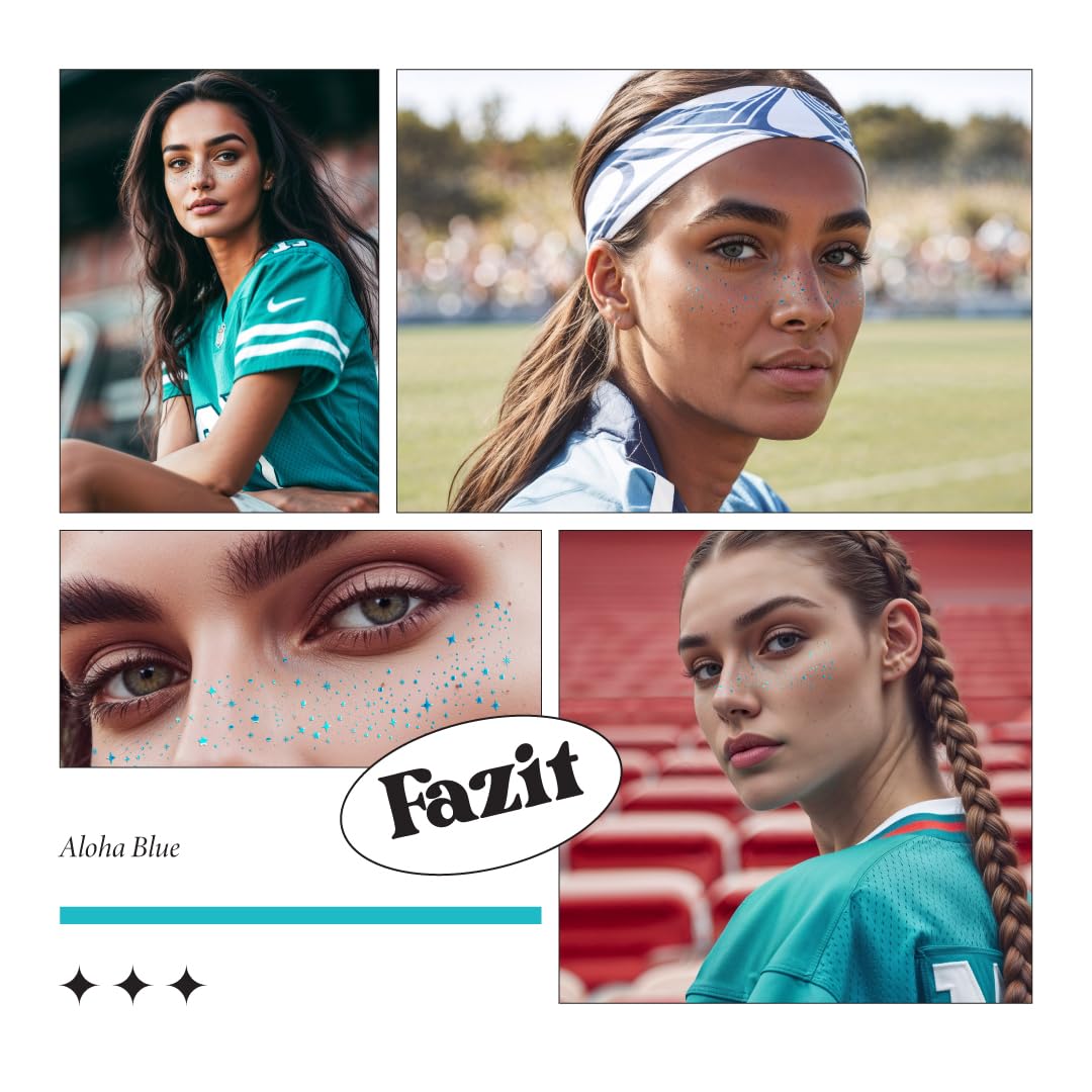 Fazit Makeup Patches: Aloha Blue Speckles – Glow Up Glitter Face Patches
