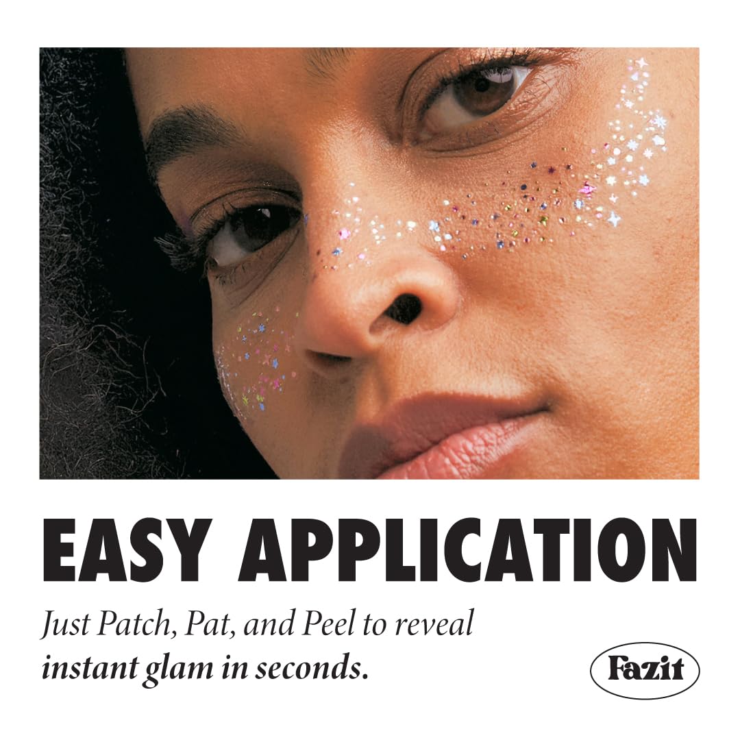 Fazit Makeup Patches – Sprinkled Speckles Glow Up Glitter Patches for Face