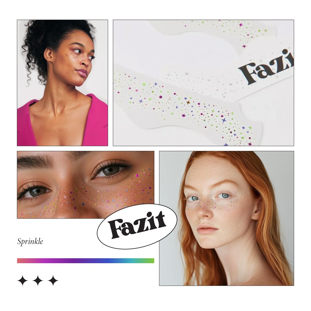 Fazit Makeup Patches – Sprinkled Speckles Glow Up Glitter Patches for Face