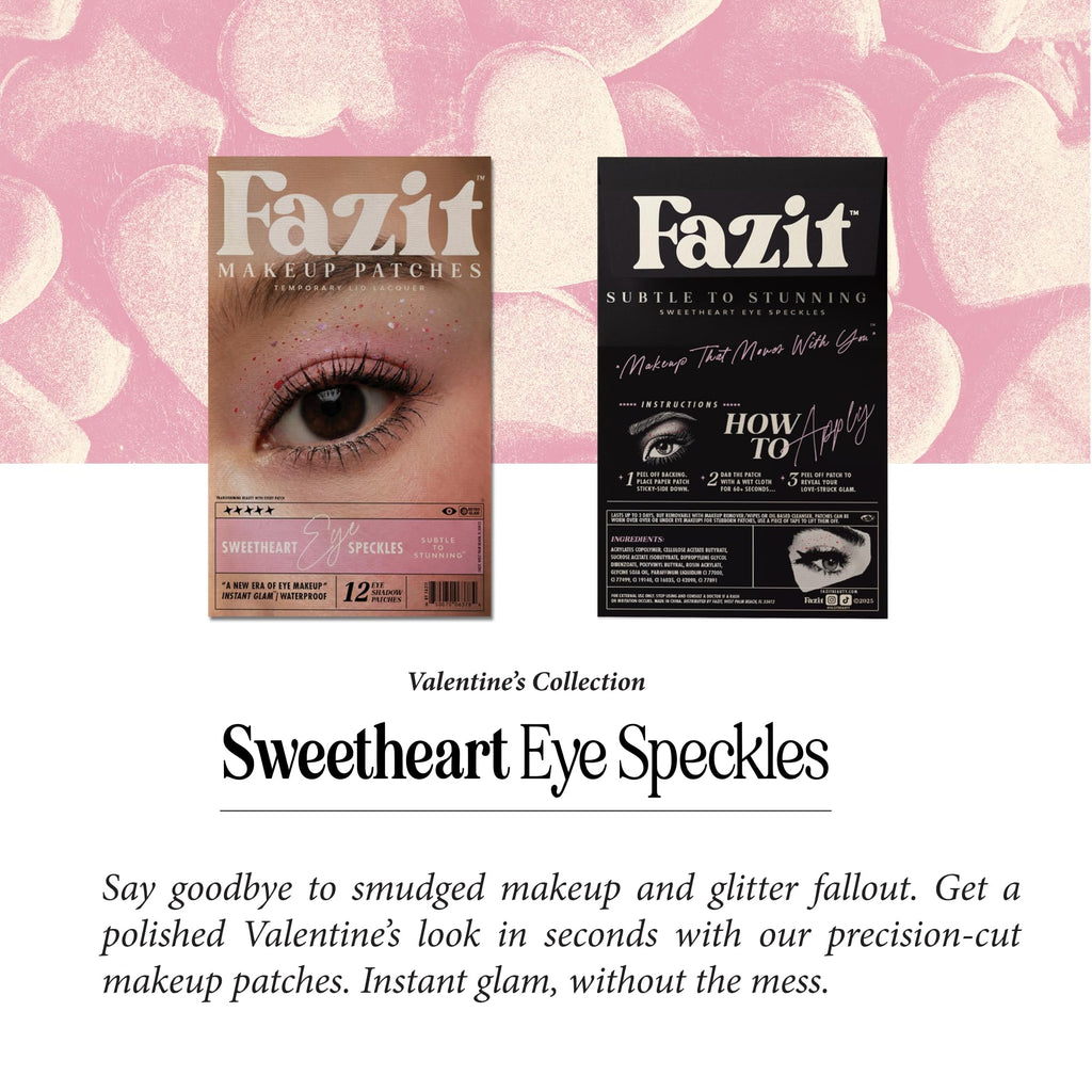 Fazit Makeup Patches: Sweetheart Eye Speckles – Glow Up Glitter Patches for the Face