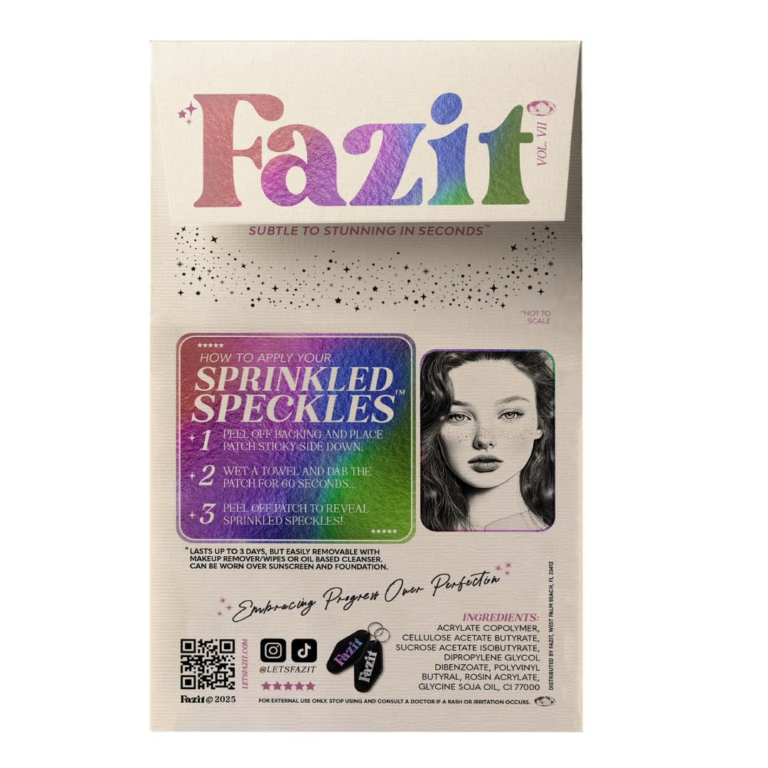 Fazit Makeup Patches – Sprinkled Speckles Glow Up Glitter Patches for Face