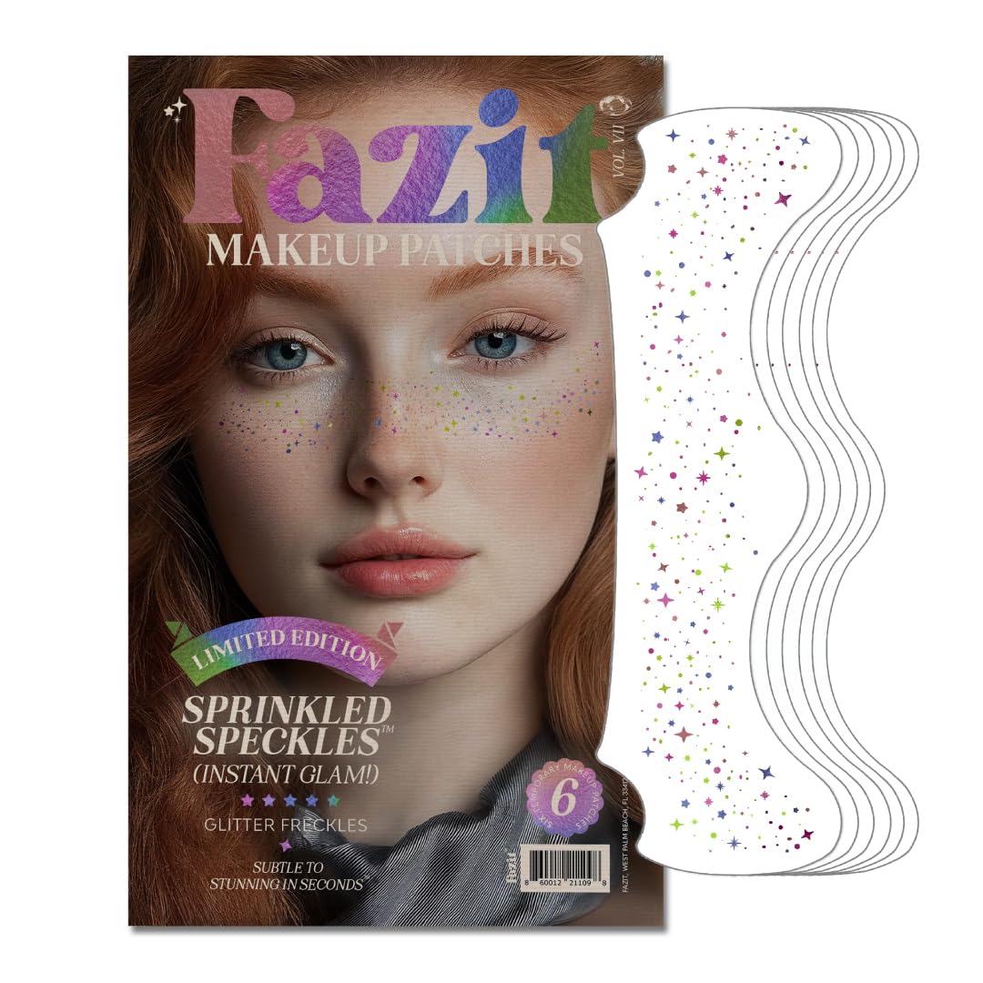 Fazit Makeup Patches – Sprinkled Speckles Glow Up Glitter Patches for Face