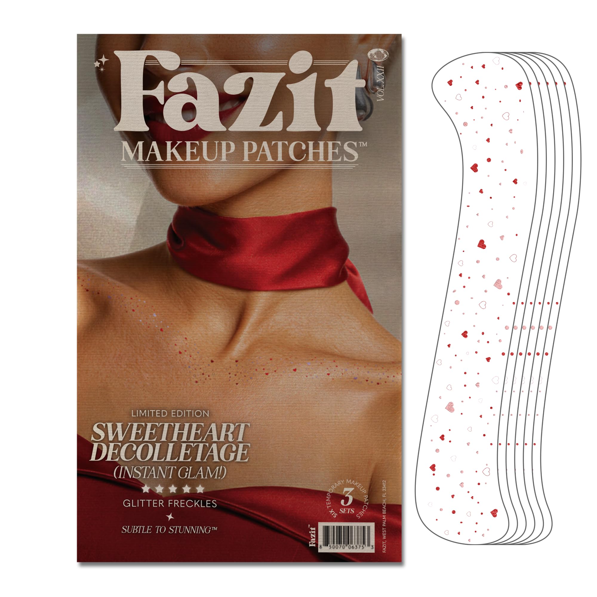 Fazit Makeup Patches: Sweetheart Decolletage Speckles – Waterproof Glitter Patches for Face