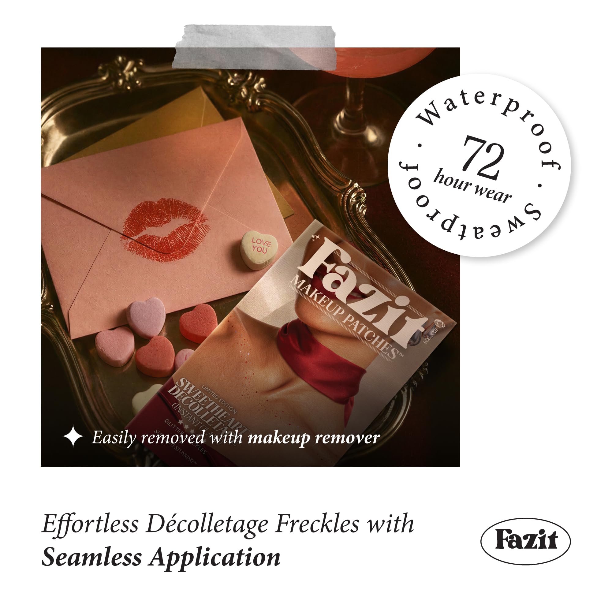 Fazit Makeup Patches: Sweetheart Decolletage Speckles – Waterproof Glitter Patches for Face