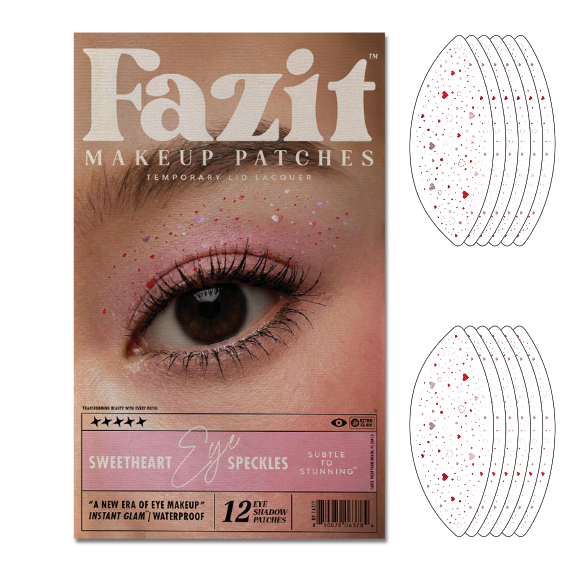 Fazit Makeup Patches: Sweetheart Eye Speckles – Glow Up Glitter Patches for the Face