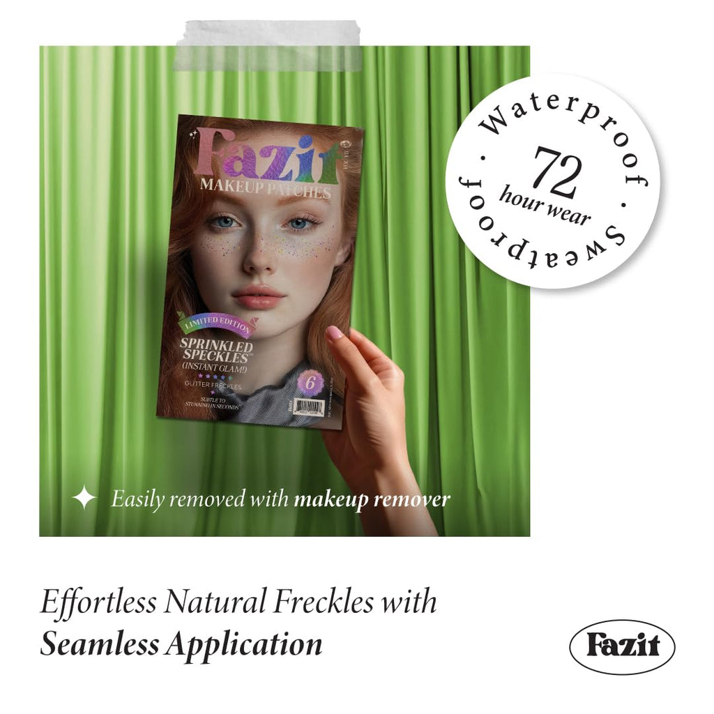 Fazit Makeup Patches – Sprinkled Speckles Glow Up Glitter Patches for Face