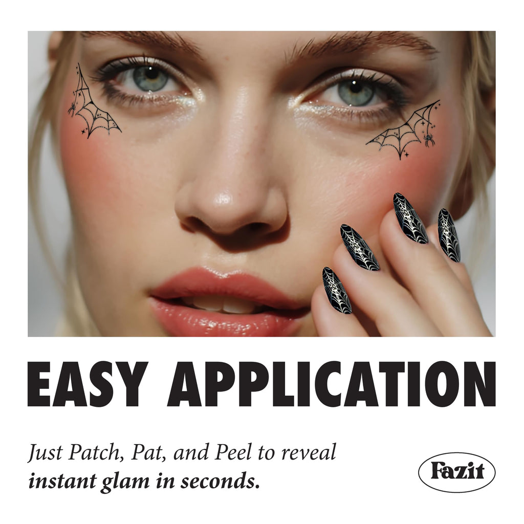 Fazit Makeup Patches - Halloween Webbed Speckles for Glow-Up Glitter