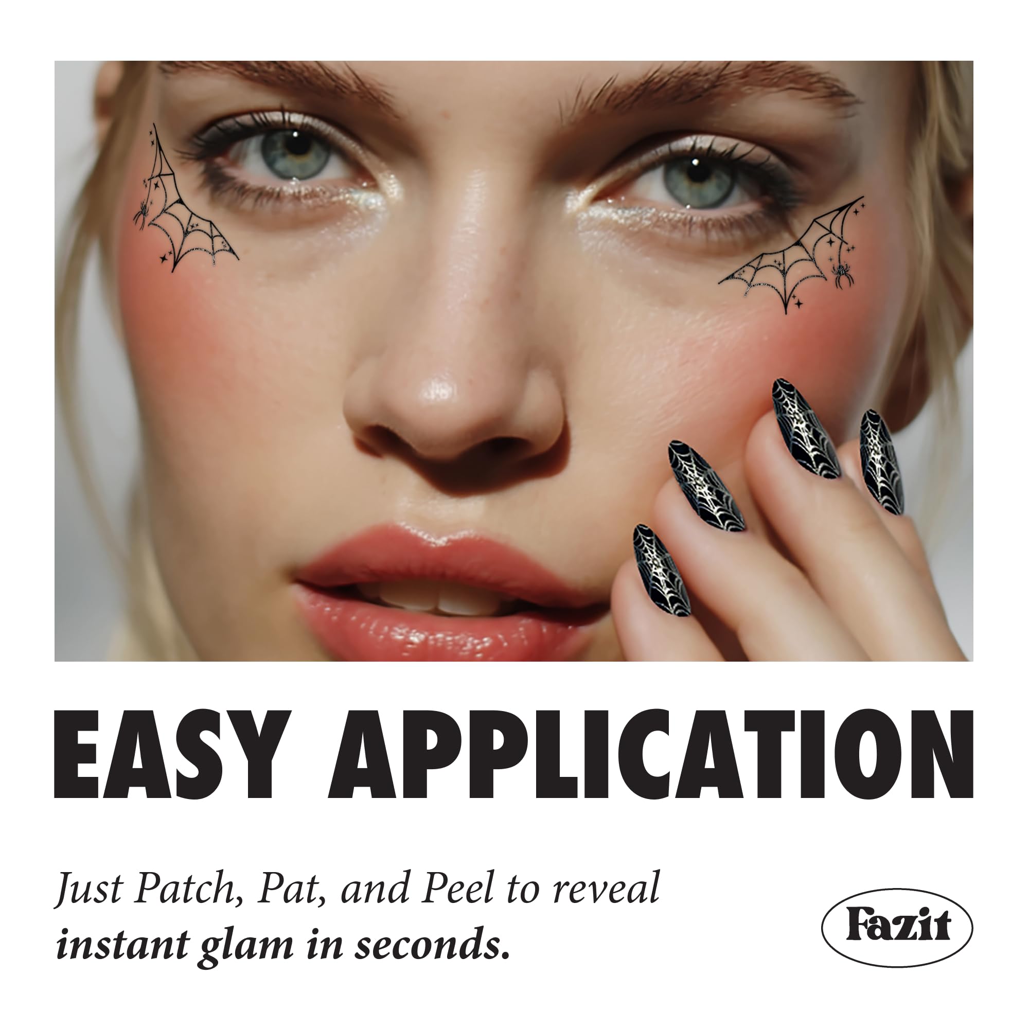 Fazit Makeup Patches - Halloween Webbed Speckles for Glow-Up Glitter