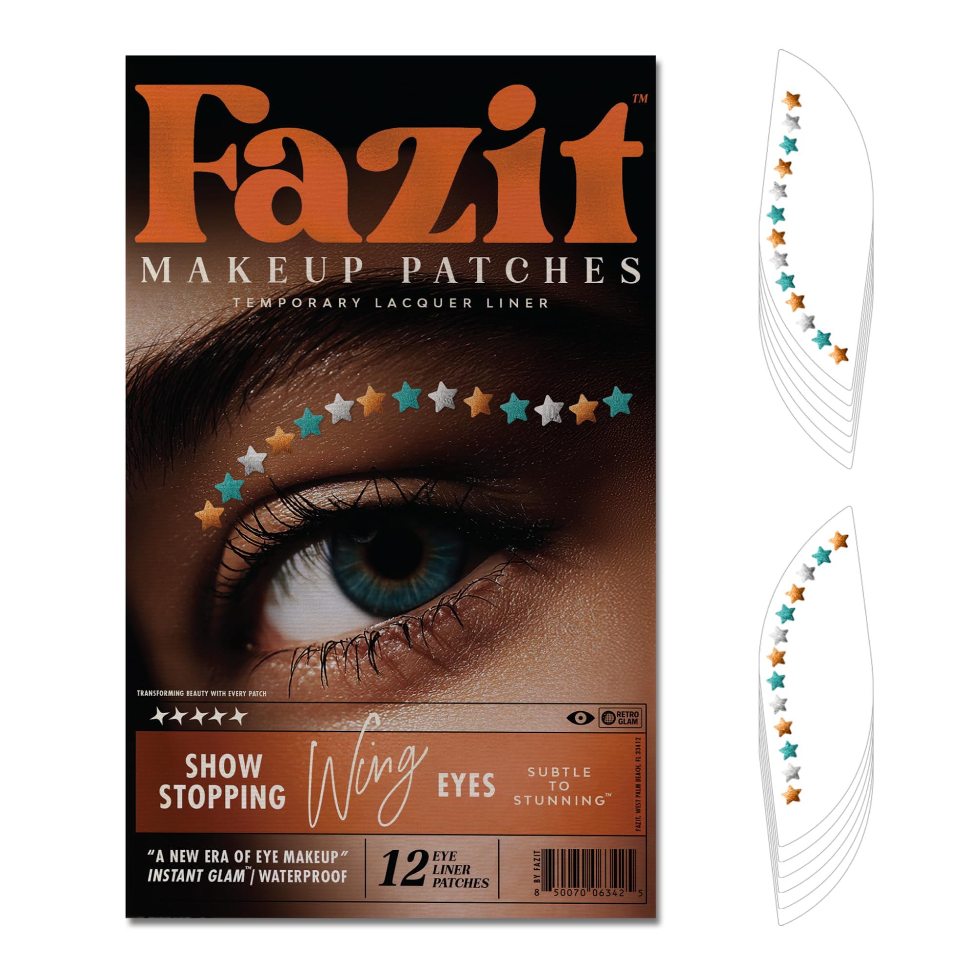Fazit Makeup Patches - Show Stopping Wing Eyes & Glitter Patches for Face