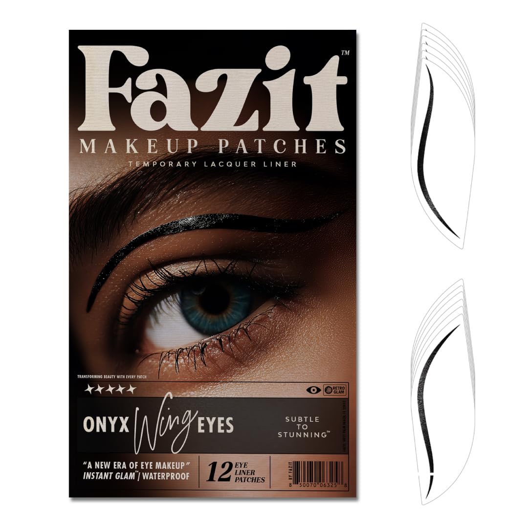 Fazit Onyx Wing Eyes Patches | Glow Up Glitter Makeup for Face