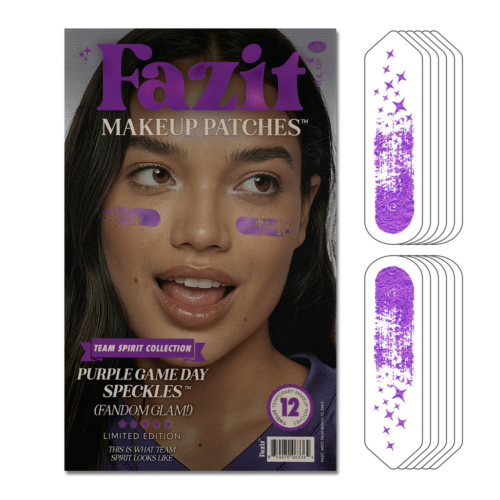 Fazit Purple Game Day Makeup Patches – Glow Up Glitter Speckles for Face