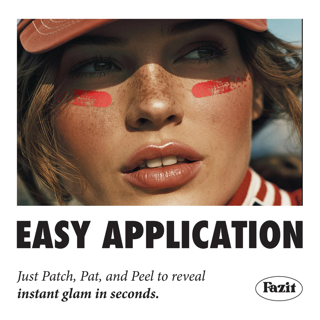 Fazit Makeup Patches - Red Game Day Speckles | Glow Up Make-Up Patches for Women