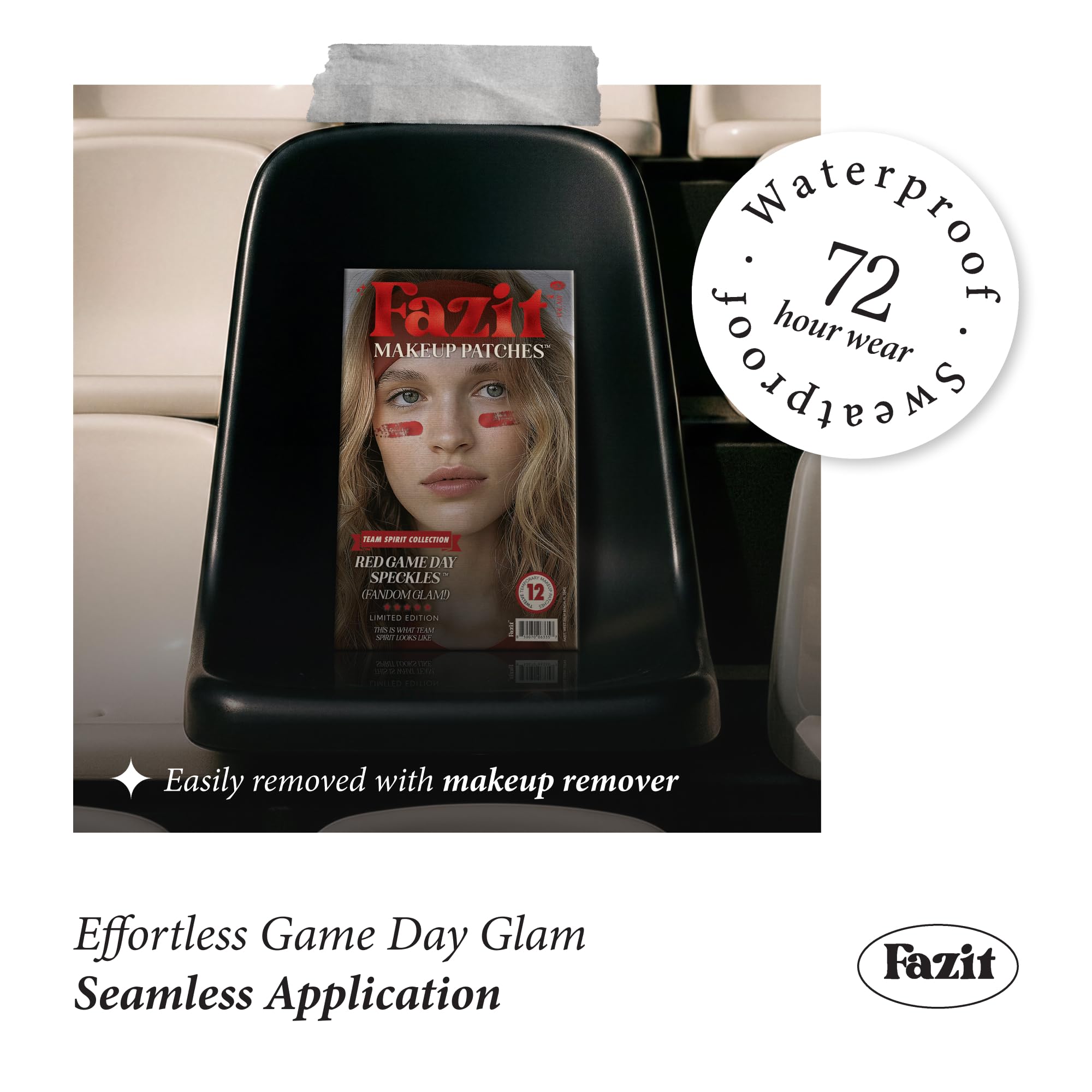 Fazit Makeup Patches - Red Game Day Speckles | Glow Up Make-Up Patches for Women