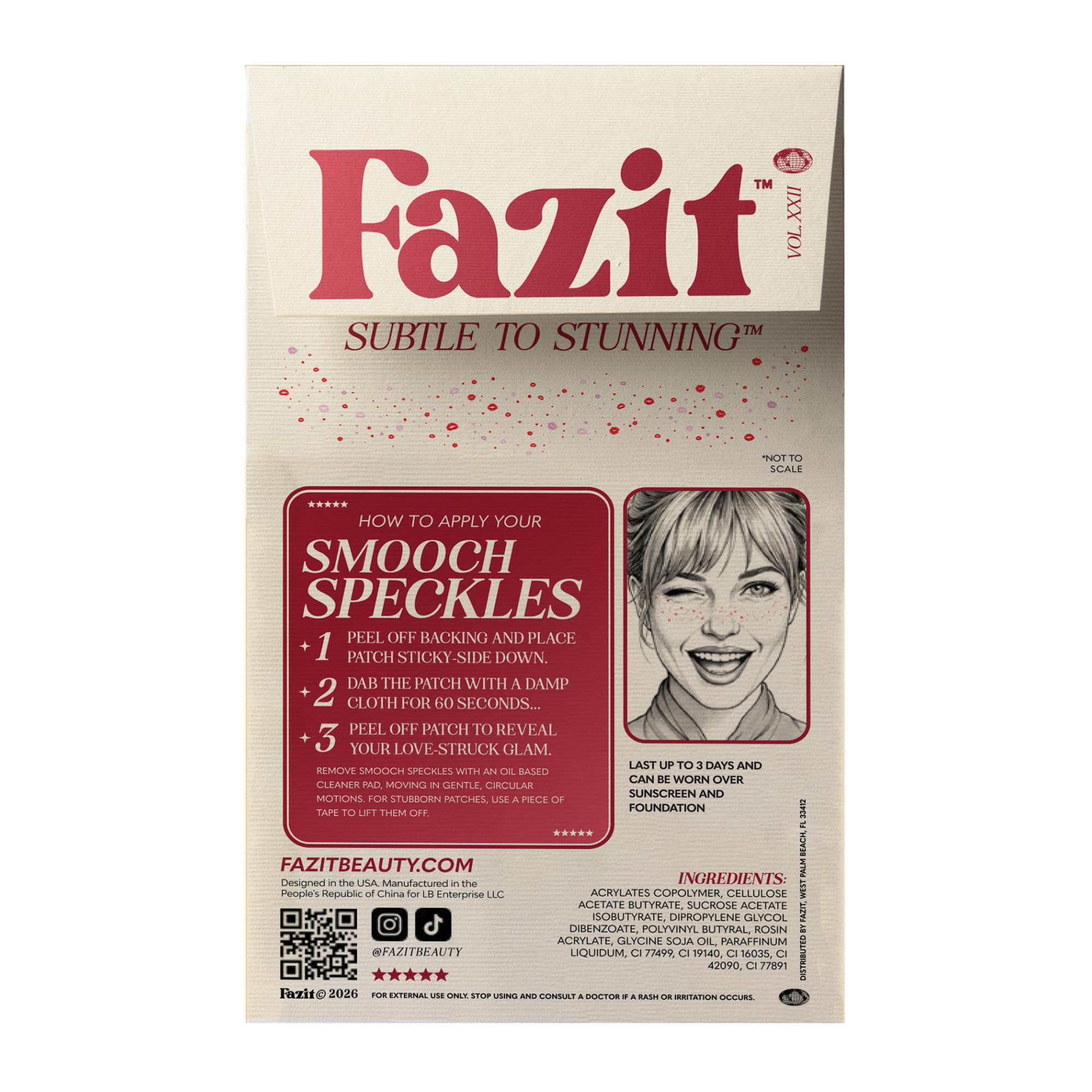 Fazit Makeup Patches - Smooch Speckles | Glow Up Glitter Patches for Women