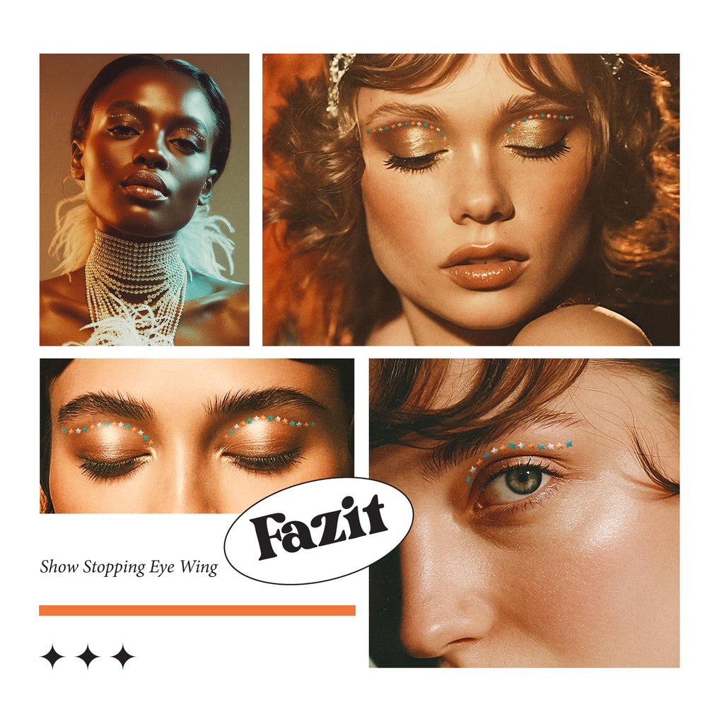 Fazit Makeup Patches - Show Stopping Wing Eyes & Glitter Patches for Face