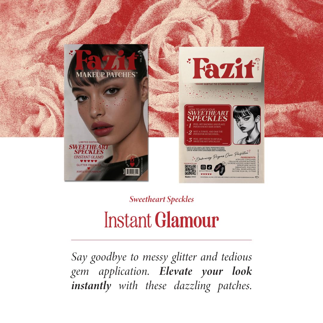 Fazit Makeup Patches Sweetheart Speckles – Glow Up Glitter Face Patches