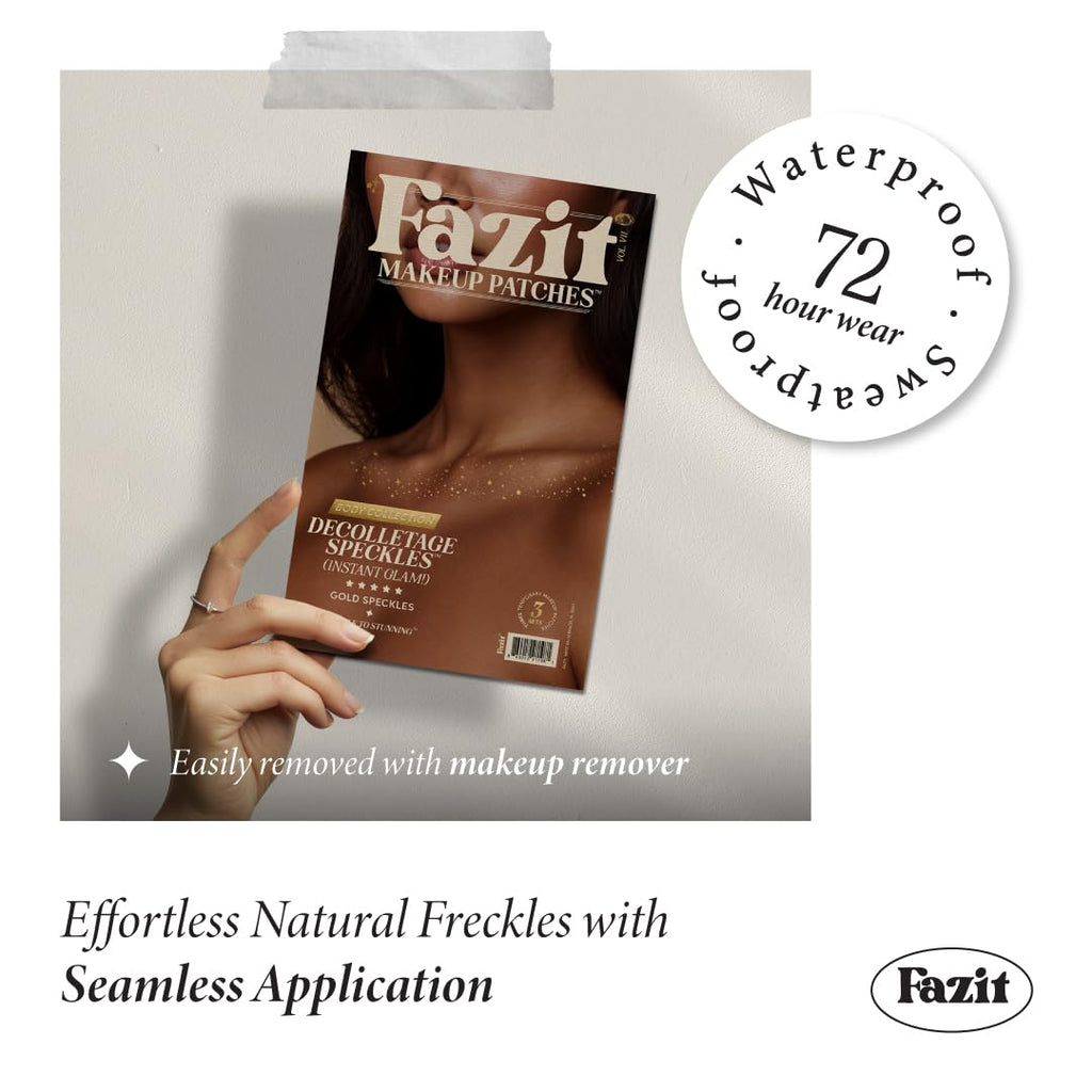 Fazit Makeup Patches: Gold Glitter Speckles for Glow-Up Looks
