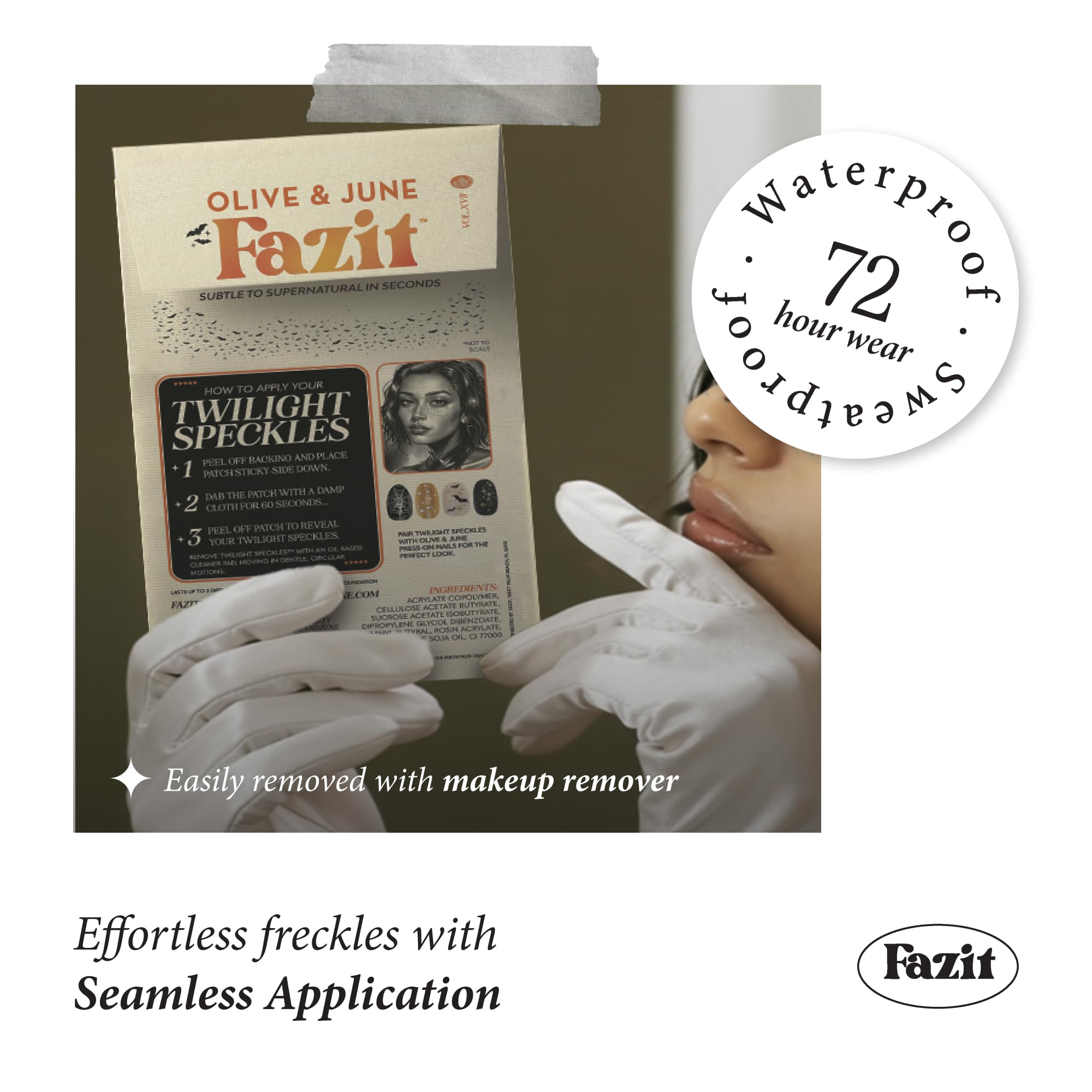 Fazit Makeup Patches – Halloween Twilight Speckles Glitter Eye Patches for Glow-Up Looks