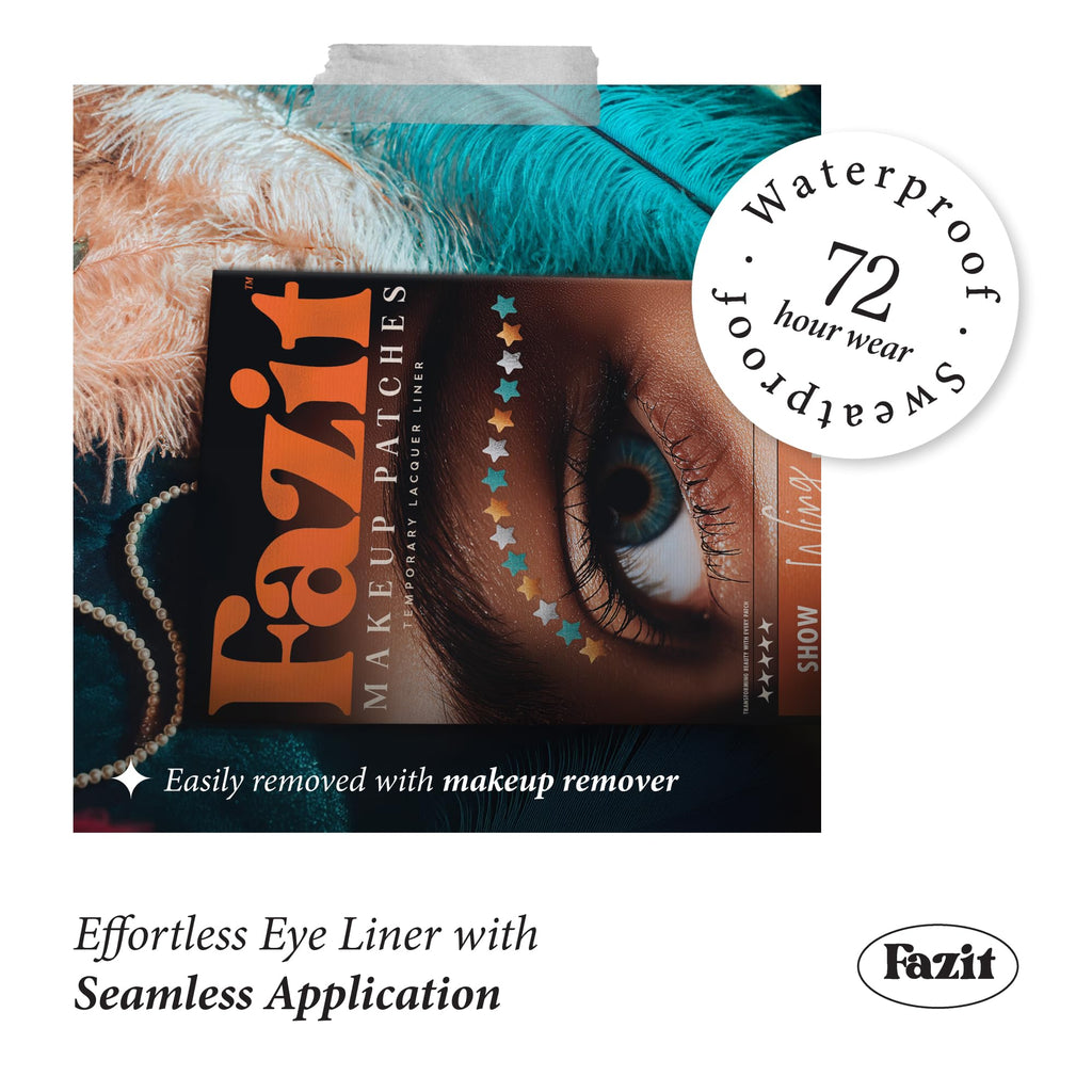 Fazit Makeup Patches - Show Stopping Wing Eyes & Glitter Patches for Face